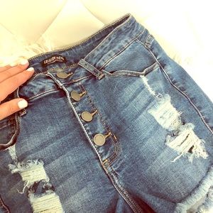 High Waisted Jean Shorts